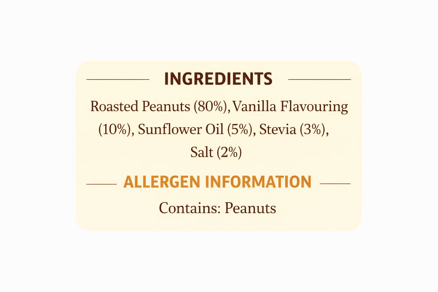 PEANUT BUTTER -  VANILLA (400G)